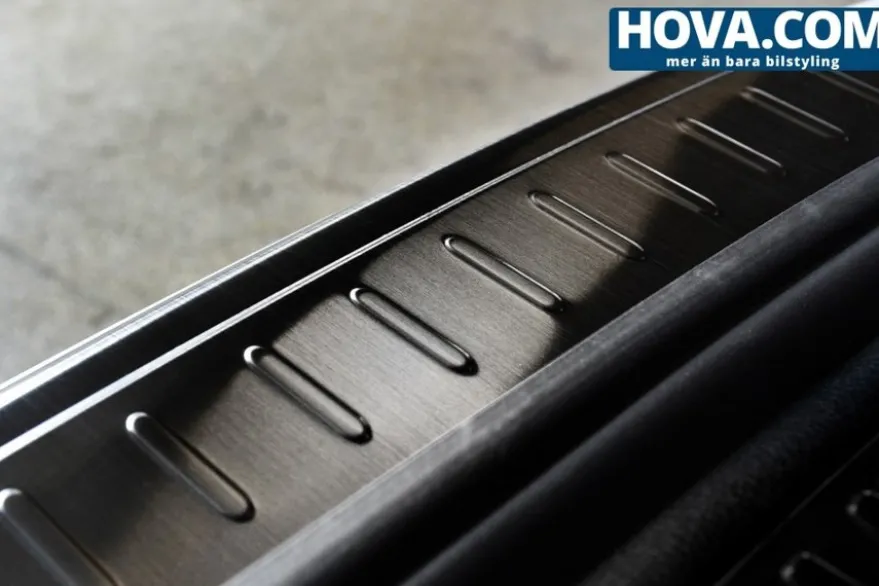Lastskydd Rostfri Borstad Metall Svart Porsche Macan 4.2014->