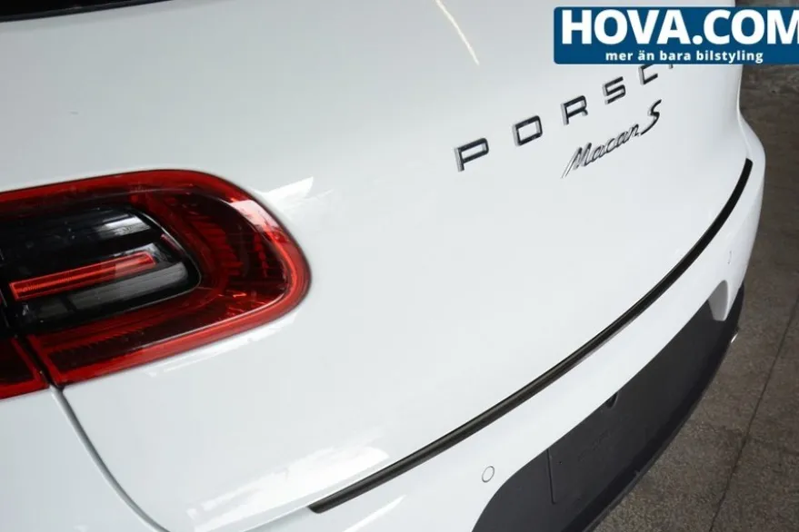 Lastskydd Rostfri Borstad Metall Svart Porsche Macan 4.2014->
