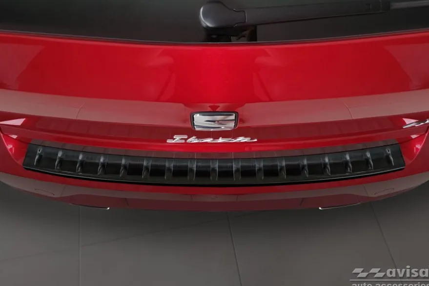 Lastskydd Rostfri Borstad Metall Svart Seat Ibiza V Facelift 2021->