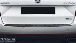 Lastskydd Rostfri Borstad Metall Svart Skoda Octavia III RS Kombi 2013-2019