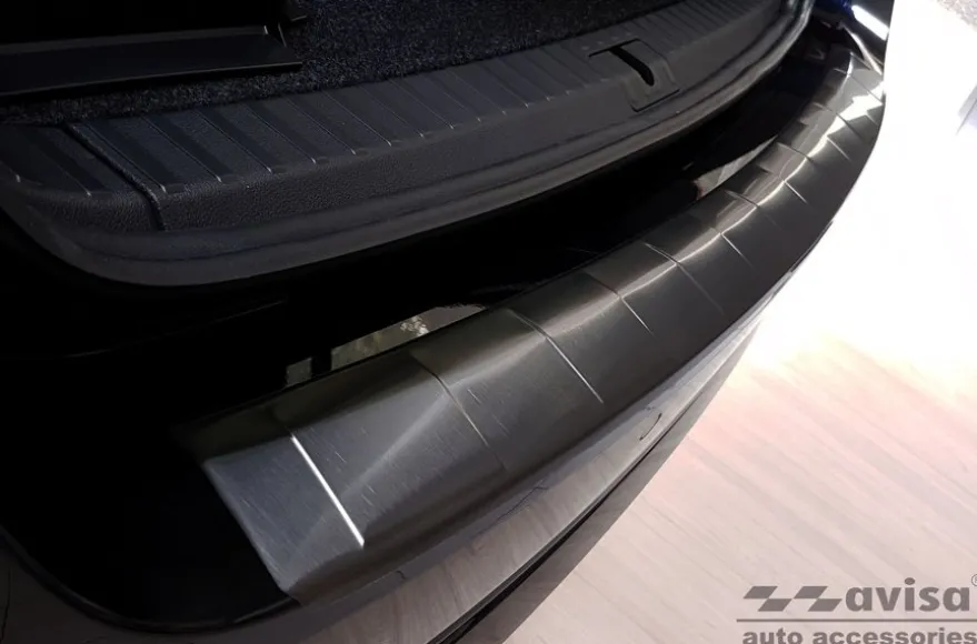 Lastskydd Rostfri Borstad Metall Svart Skoda Octavia IV Kombi 2019->