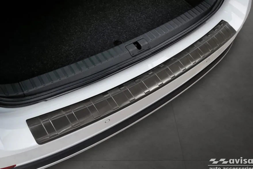 Lastskydd Rostfri Borstad Metall Svart Skoda Octavia Iv Scout Kombi 2020->