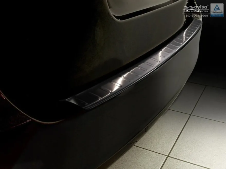 Lastskydd Rostfri Borstad Metall Svart Skoda Superb II Kombi 1.2010-2013