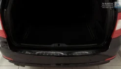 Lastskydd Rostfri Borstad Metall Svart Skoda Superb II Kombi 1.2010-2013