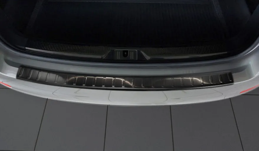 Lastskydd Rostfri Borstad Metall Svart Skoda SUPERB Kombi 2013-2015
