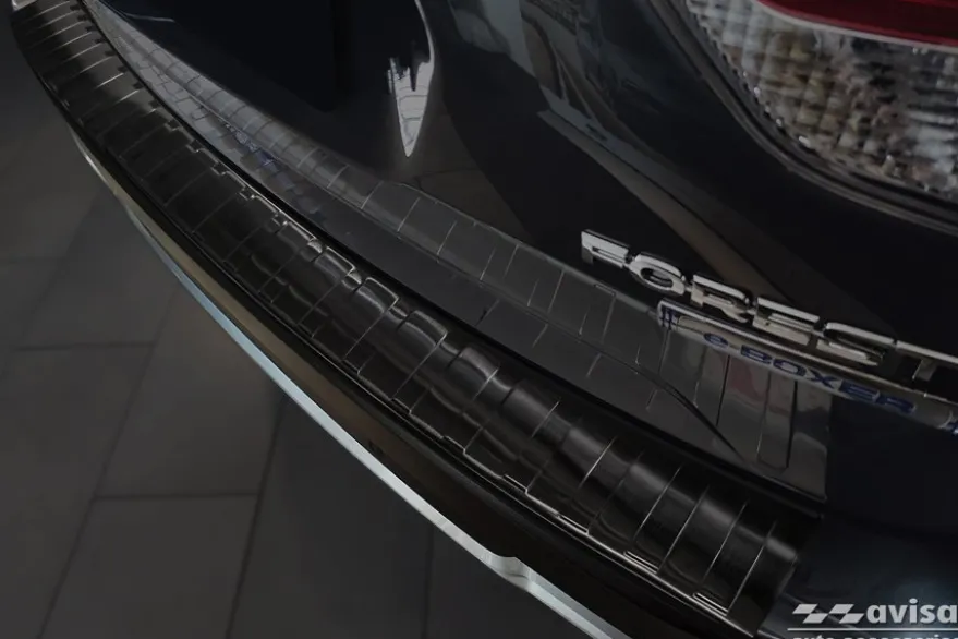 Lastskydd Rostfri Borstad Metall Svart Subaru Forester V 2018-2024