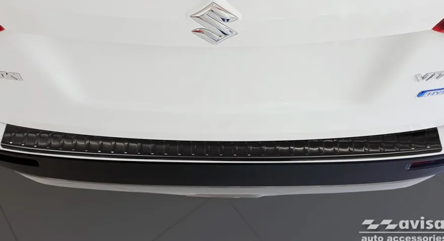 Lastskydd Rostfri Borstad Metall Svart Suzuki Vitara II Hybrid