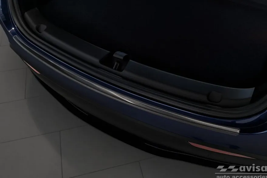 Lastskydd Rostfri Borstad Metall Svart Tesla Model Y 2020->