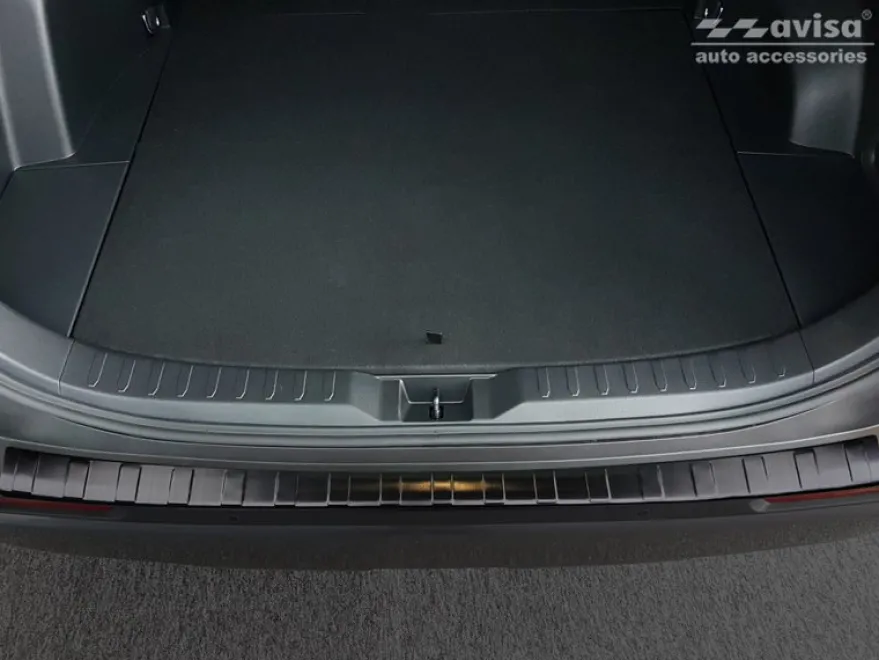 Lastskydd Rostfri Borstad Metall Svart Toyota Rav4 V 2018-> Suzuki Across 2020->