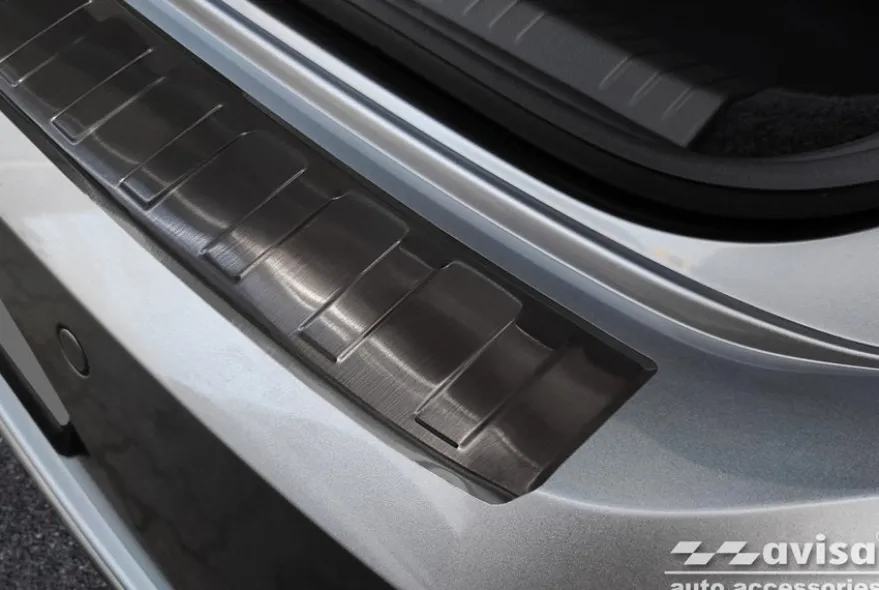 Lastskydd Rostfri Borstad Metall Svart VW Arteon Shooting brake 2020->