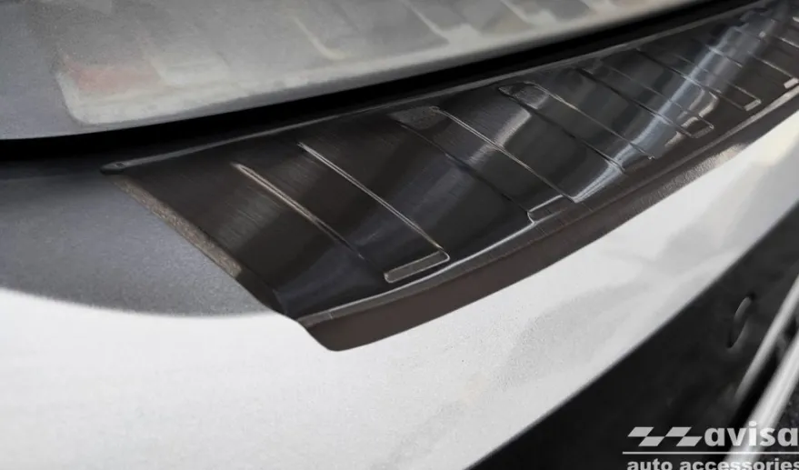 Lastskydd Rostfri Borstad Metall Svart VW Arteon Shooting brake 2020->