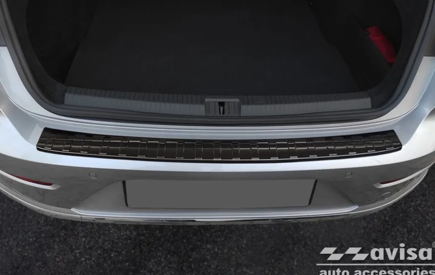 Lastskydd Rostfri Borstad Metall Svart VW Arteon Shooting brake 2020->