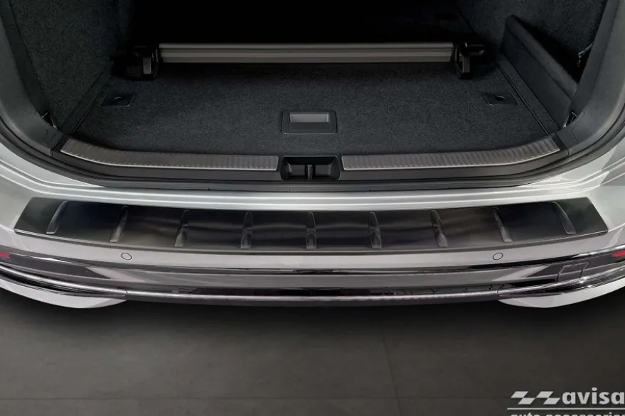 Lastskydd Rostfri Borstad Metall Svart VW Passat B9 Variant 2024->