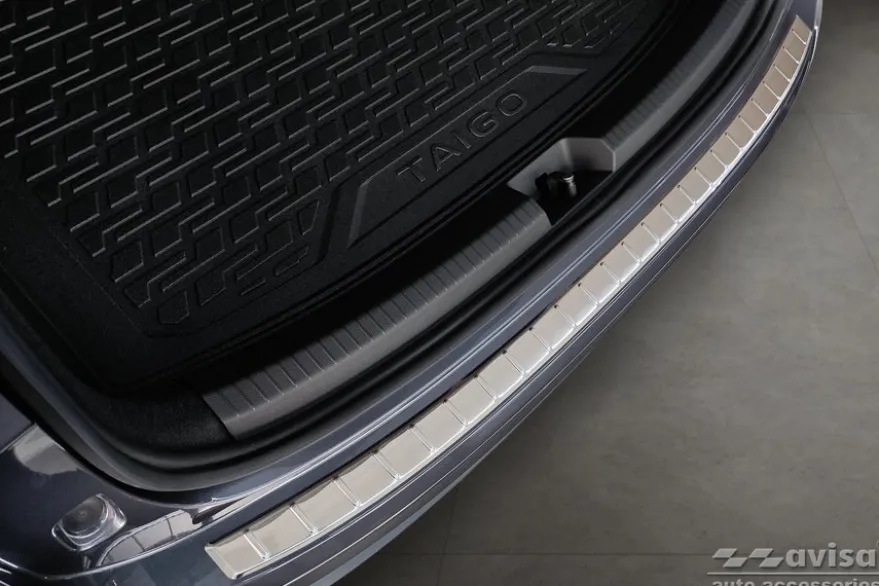 Lastskydd Rostfri Borstad Metall VW Taigo 2021->