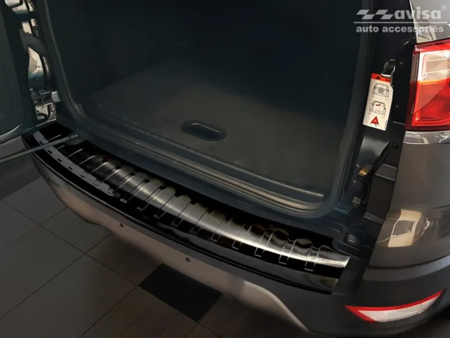 Lastskydd Rostfri Borstad Svart Metall Ford Ecosport II 2017->