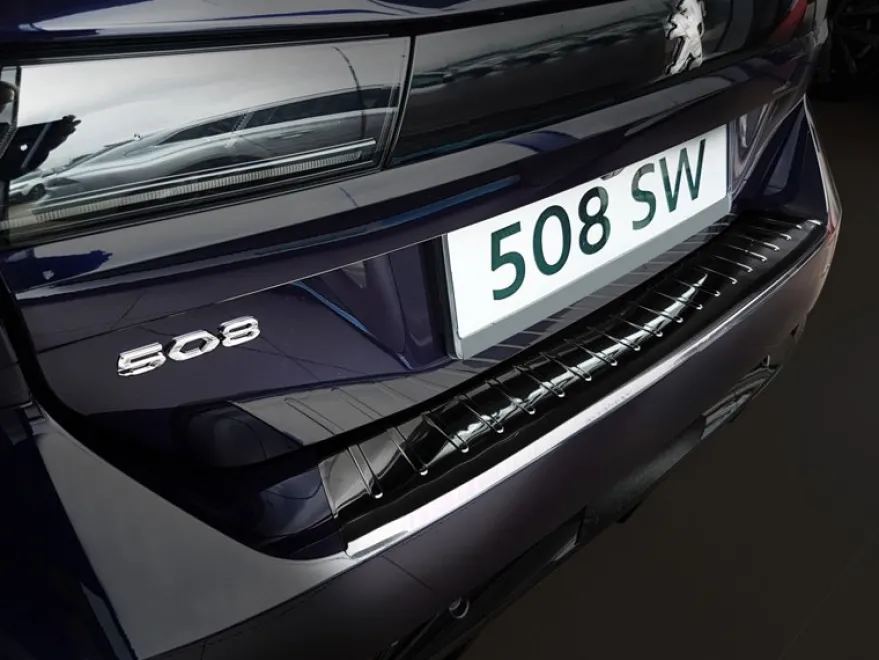 Lastskydd Rostfri Borstad Svart Metall Peugeot 508 II Sw 2018->