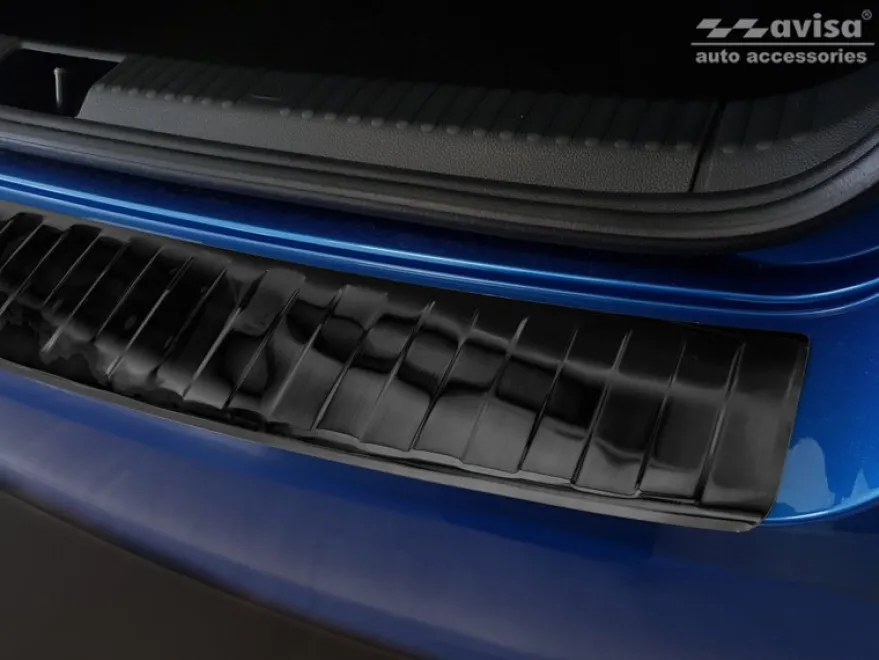 Lastskydd Rostfri Borstad Svart Metall Skoda Fabia III Hatchback 2018->