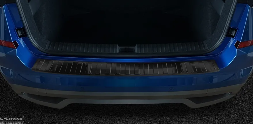 Lastskydd Rostfri Borstad Svart Metall Skoda Kamiq 2019-2024