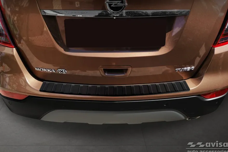 Lastskydd Rostfri Matt Svart Metall Opel Mokka X 2016->
