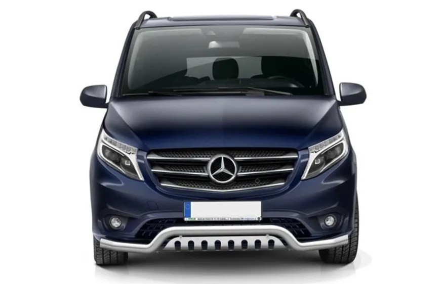 Lowbar EU frontbåge med hasplåt - Mercedes Vito W447 Facelift 2021->