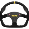 Momo Ratt Racing Modell 30 Med Knappar Svart 321mm Mocka