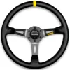 Momo Ratt Racing Modell 08 Svart 350mm Mocka