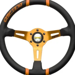 Momo Ratt Tuning Drifting Orange 350mm Läder