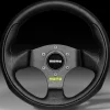 Momo Ratt Tuning Team Svart 280mm Läder