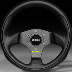 Momo Ratt Tuning Team Svart 280mm Läder