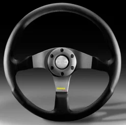 Momo Ratt Tuning Tuner Svart/Antracit 350mm Läder