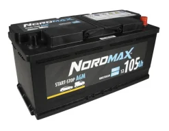 NordMax AGM Start/Stoppbatteri 12V 105Ah 950A