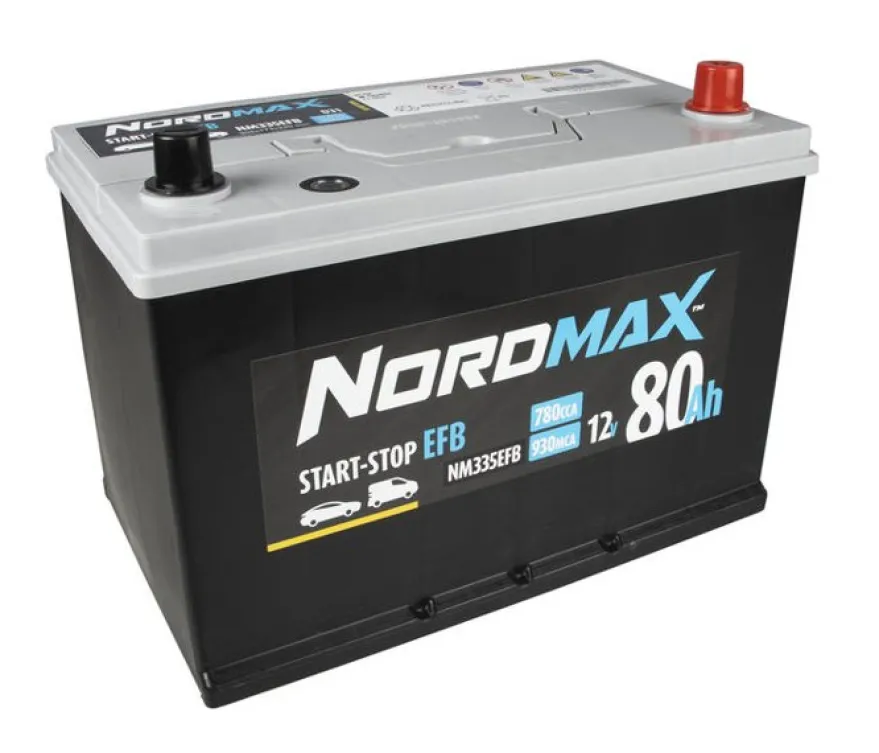 Nordmax EFB Start/Stoppbatteri 12V 80Ah 780A