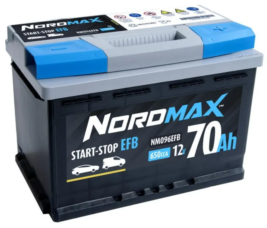 Nordmax EFB Start/Stoppbatteri 12V 70Ah 650A