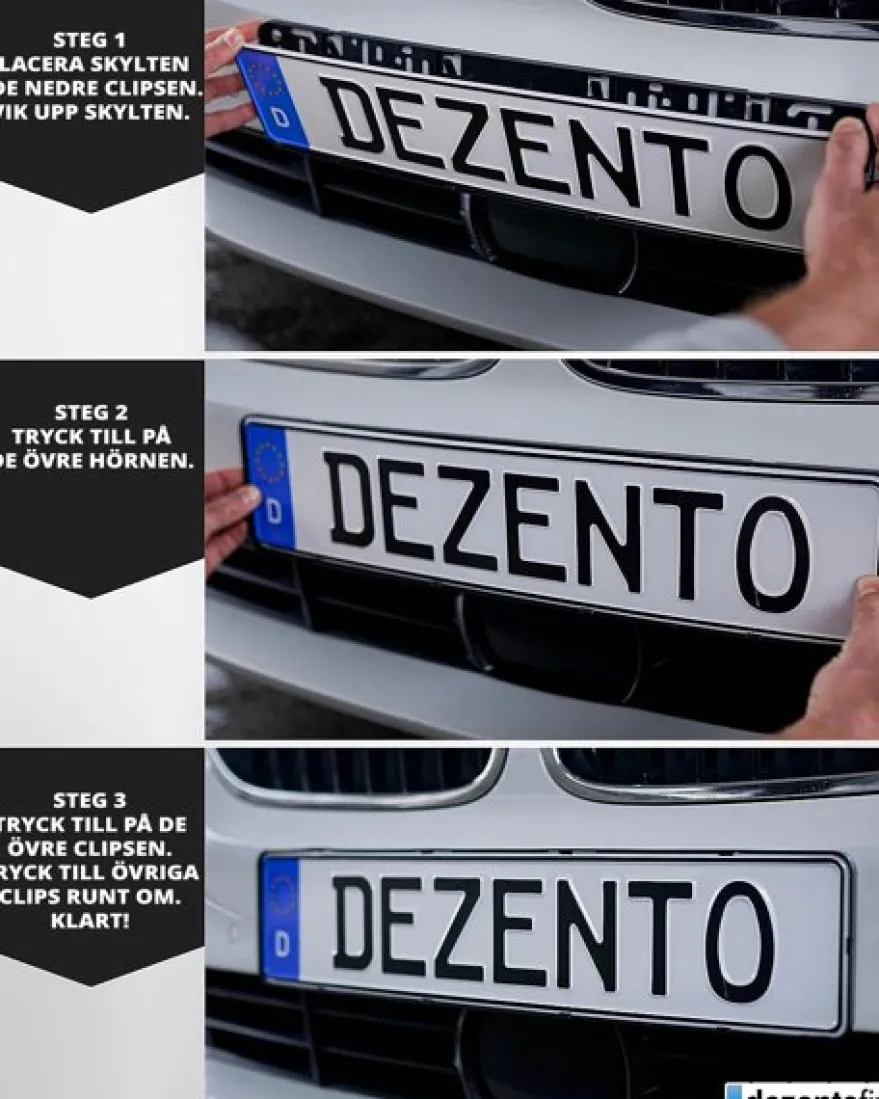 Nummerplåtshållare NoFrame Dezentofix