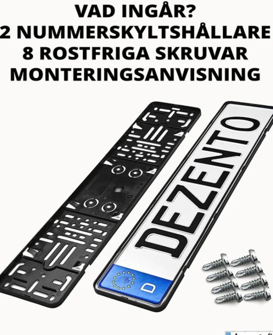 Nummerplåtshållare NoFrame Dezentofix