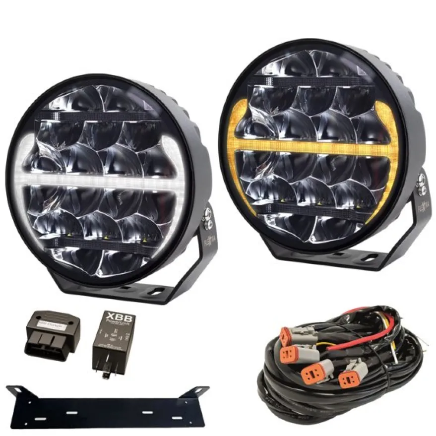 2-Pack Extraljus LED 9" Flextra Predator 110W XBB