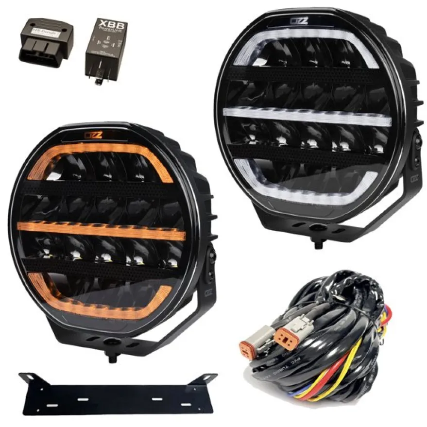 2-Pack Extraljus OZZ XR2 P9" Svart XBB