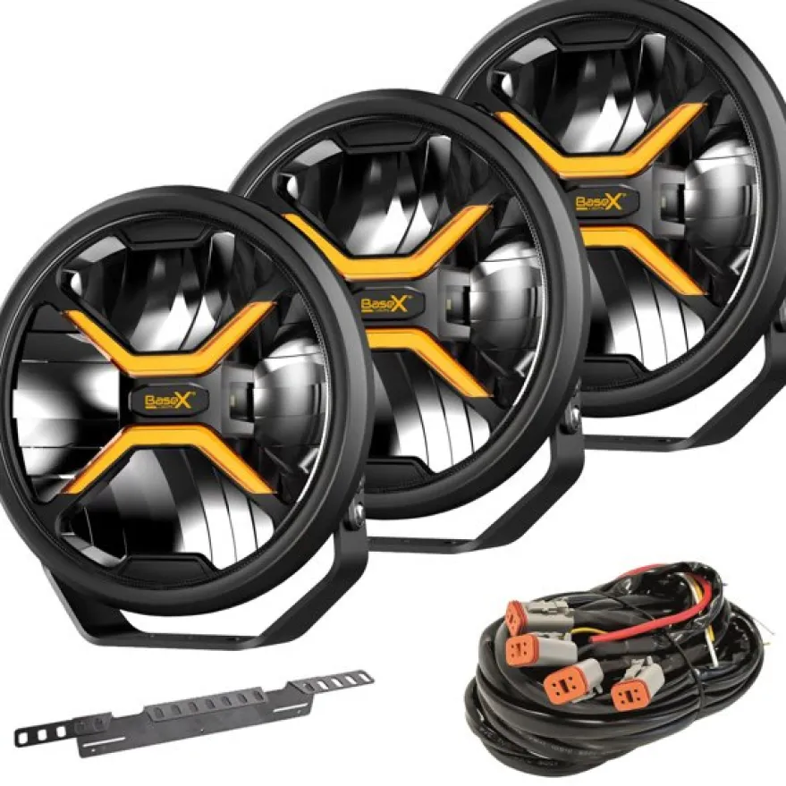 3-Pack LED Extraljus BaseX 9" 360W