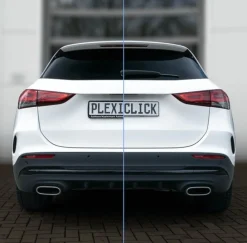 PlexiClick Svart Nummerplåtshållare – 1 Skylt