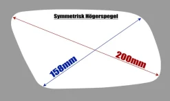 Sidospegelglas Höger Audi A3, A4, A6, A8