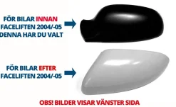 Sidospegelkåpa Höger Volvo V70N, S60, S80 I
