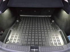 Skålad Mjuk Bagagerumsmatta Svart Bakre Tesla Model S 2012->