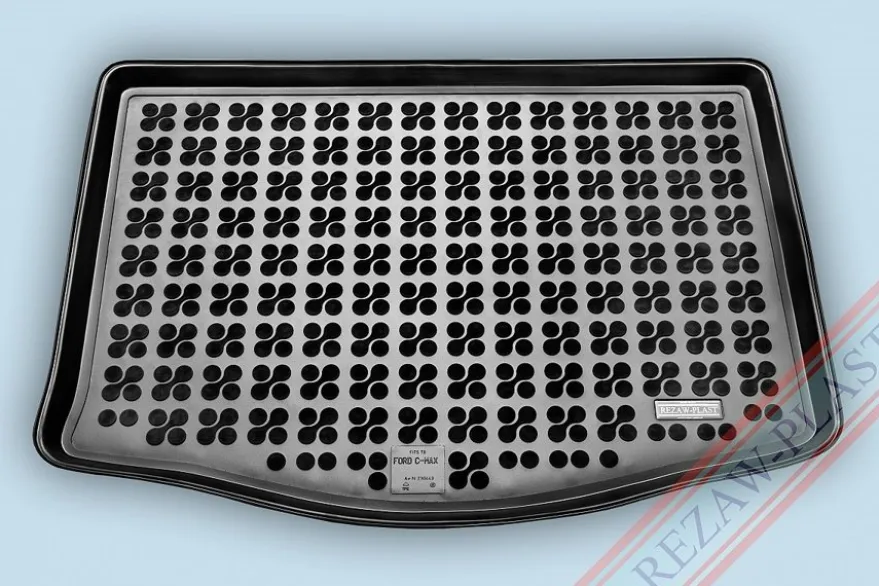 Skålad Mjuk Bagagerumsmatta Svart Ford C-Max II