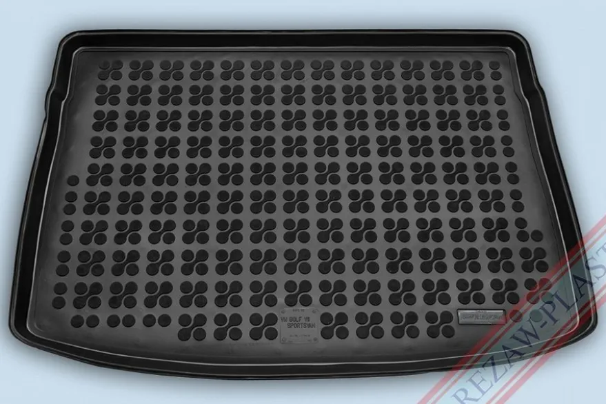 Skålad Mjuk Bagagerumsmatta Svart VW Golf VII Sportsvan 2014-2018