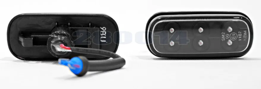 Skärmblinkers/Sidoblinkers LED Svart/Klarglas Saab