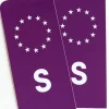 S-Märke Nummerskylt Lila/Vit/Vit