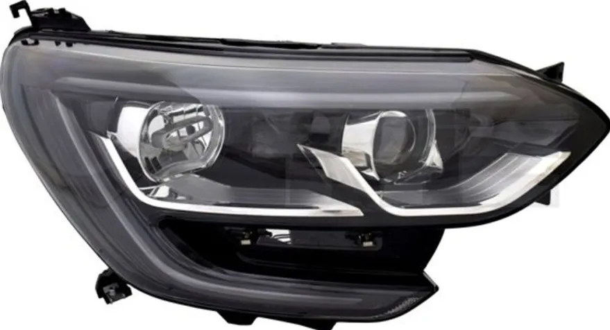 Strålkastare Halogen Höger till Renault Megane IV Svart Ram