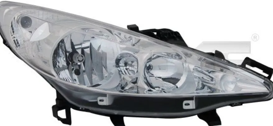 Strålkastare Vänster Peugeot 207, 207 CC