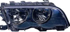 Strålkastare Vänster Svart BMW E46 3-Serien Coupe och Cabriolet