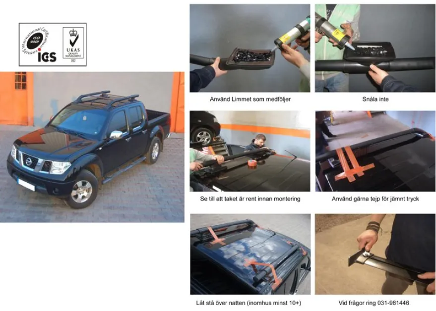 Takrails Black med Tvärbalkar - Isuzu D-MAX 2007-